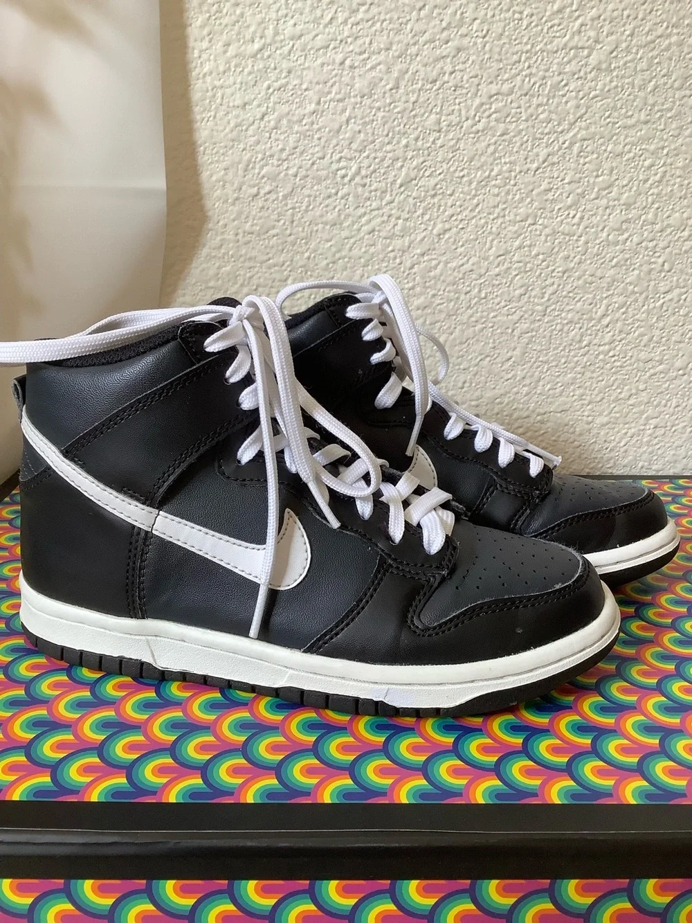 Nike Dunk High Panda Black White High Top Shoes DH9751-001 Youth 4Y /women's 5.5